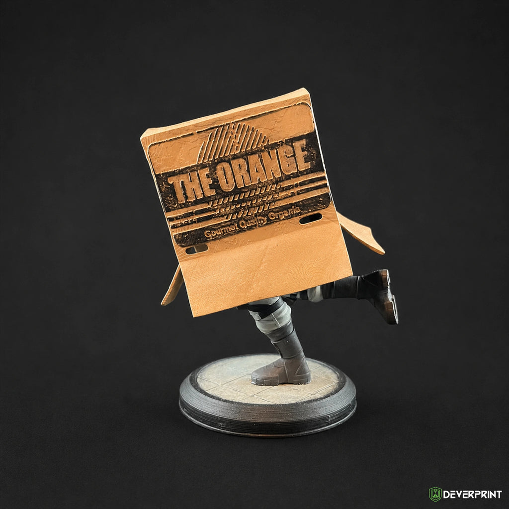 Figurine Solid Snake caché dans son carton – Metal Gear Solid – Statue peinte – Décoration gaming