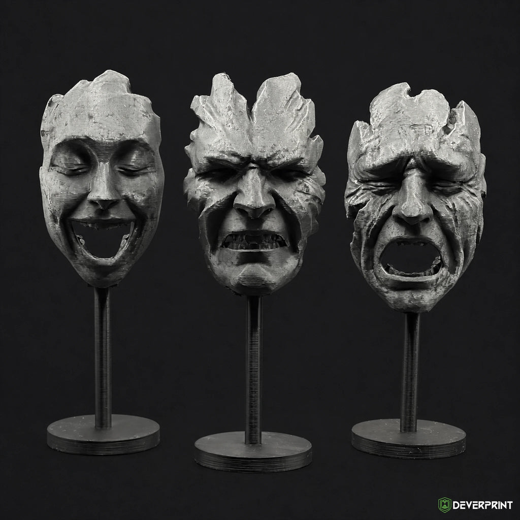 Lot de 3 Visages – Clair Obscur: Expedition 33 – Statues de collection 15 cm