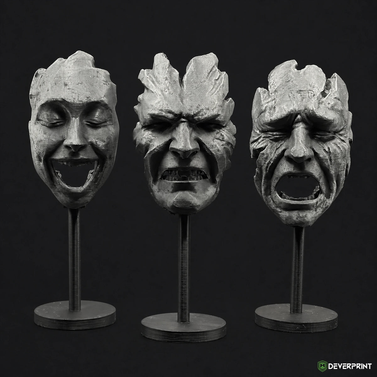 Lot de 3 Visages – Clair Obscur: Expedition 33 – Statues de collection 15 cm