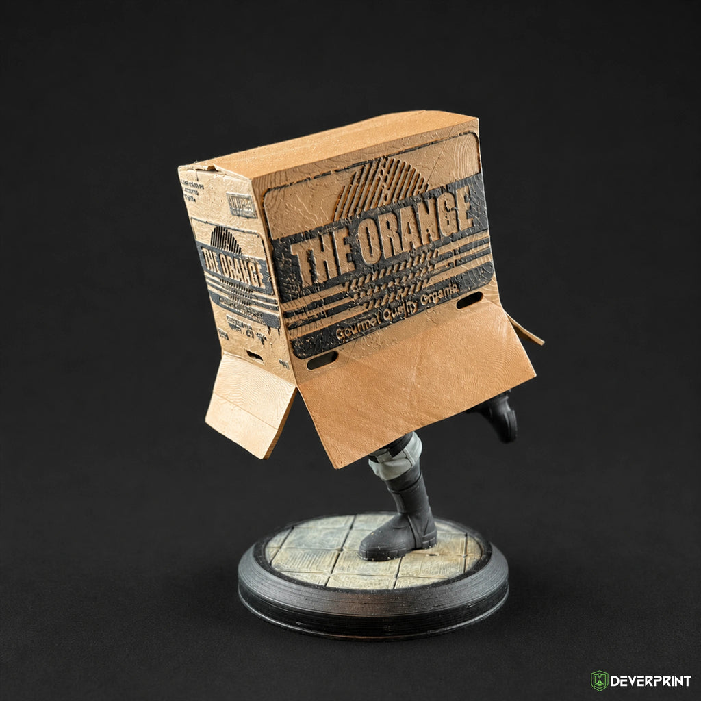 Figurine Solid Snake caché dans son carton – Metal Gear Solid – Statue peinte – Décoration gaming