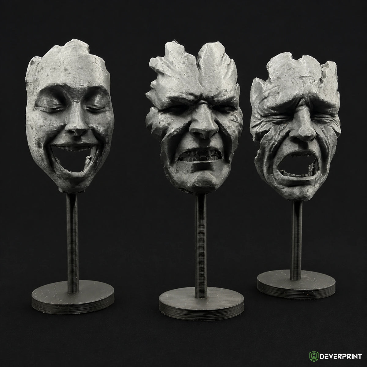Lot de 3 Visages – Clair Obscur: Expedition 33 – Statues de collection 15 cm
