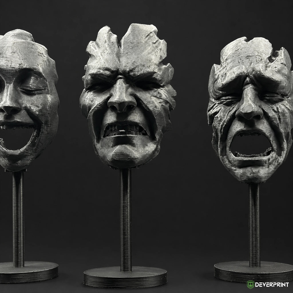 Lot de 3 Visages – Clair Obscur: Expedition 33 – Statues de collection 15 cm