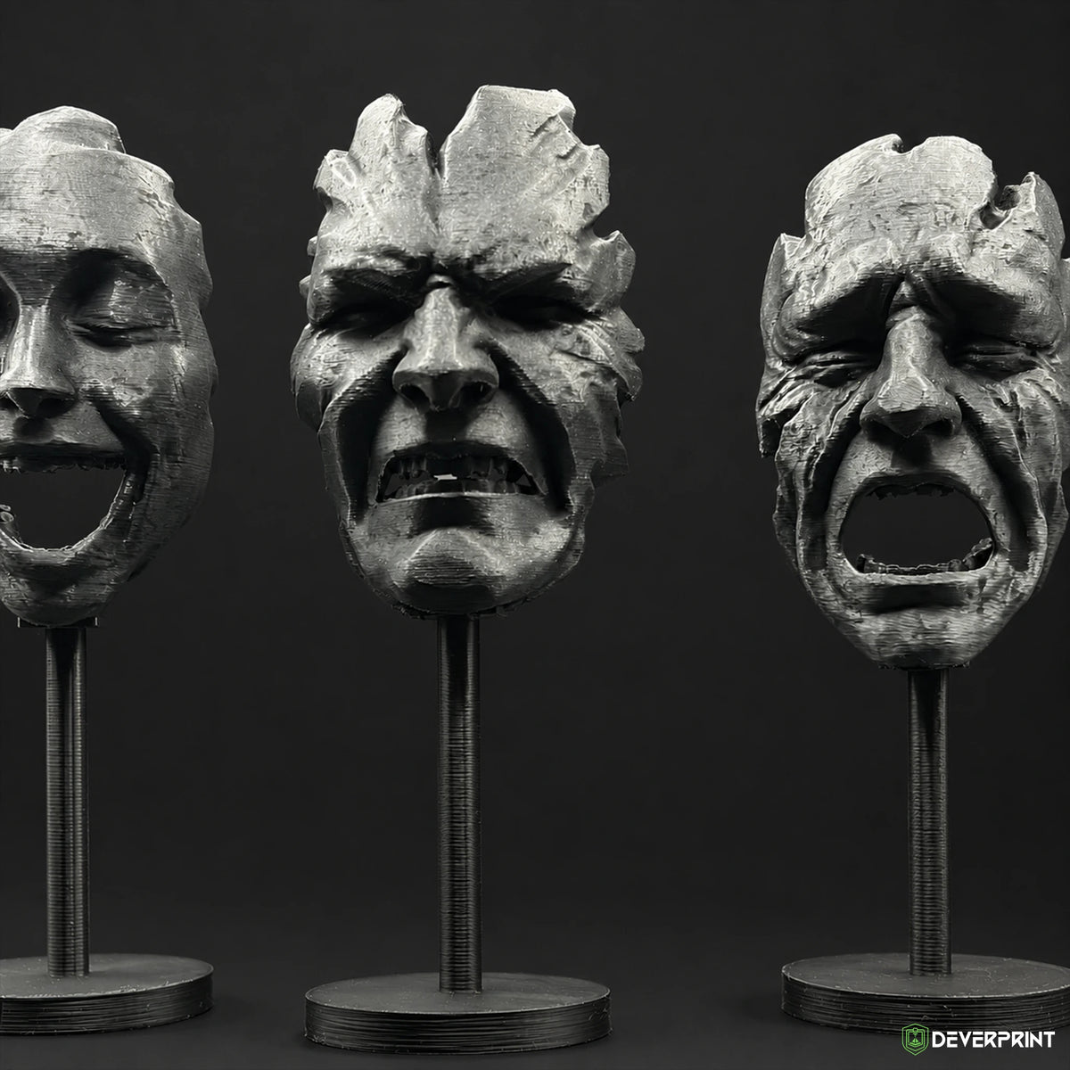 Lot de 3 Visages – Clair Obscur: Expedition 33 – Statues de collection 15 cm