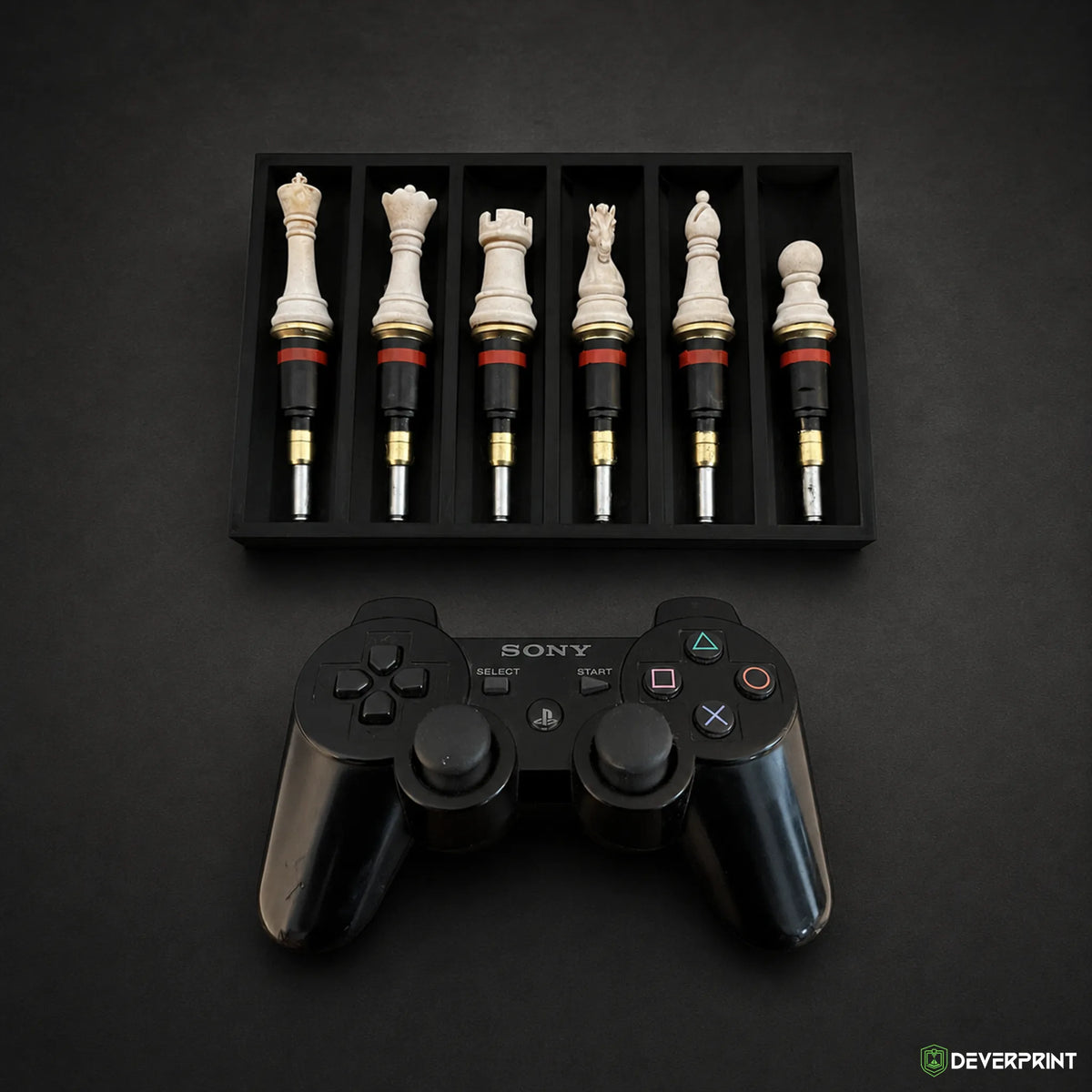 Pièces d’échecs Resident Evil 2 taille réelle | Set de 6 avec socle