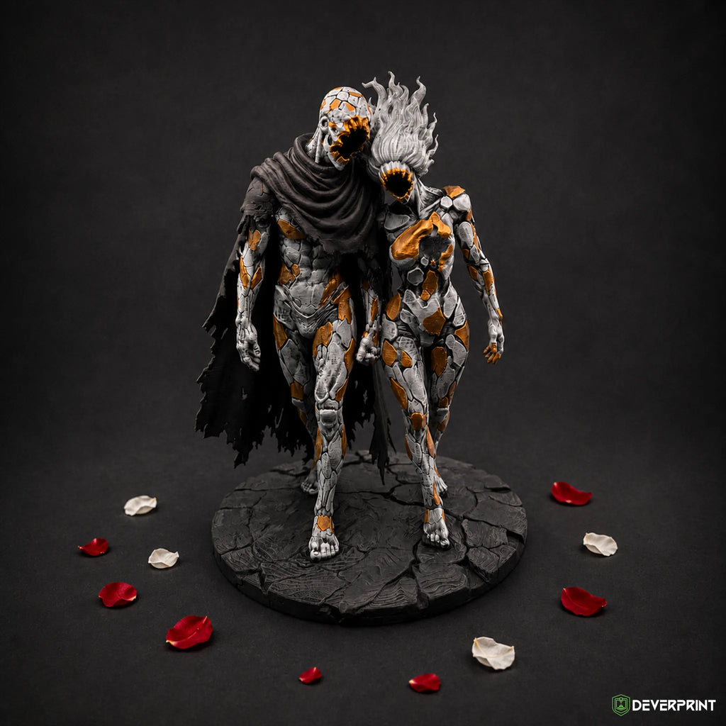 Figurine Le Conservateur & La Peintresse – Clair Obscur: Expedition 33 | 23 cm | Statue peinte avec socle