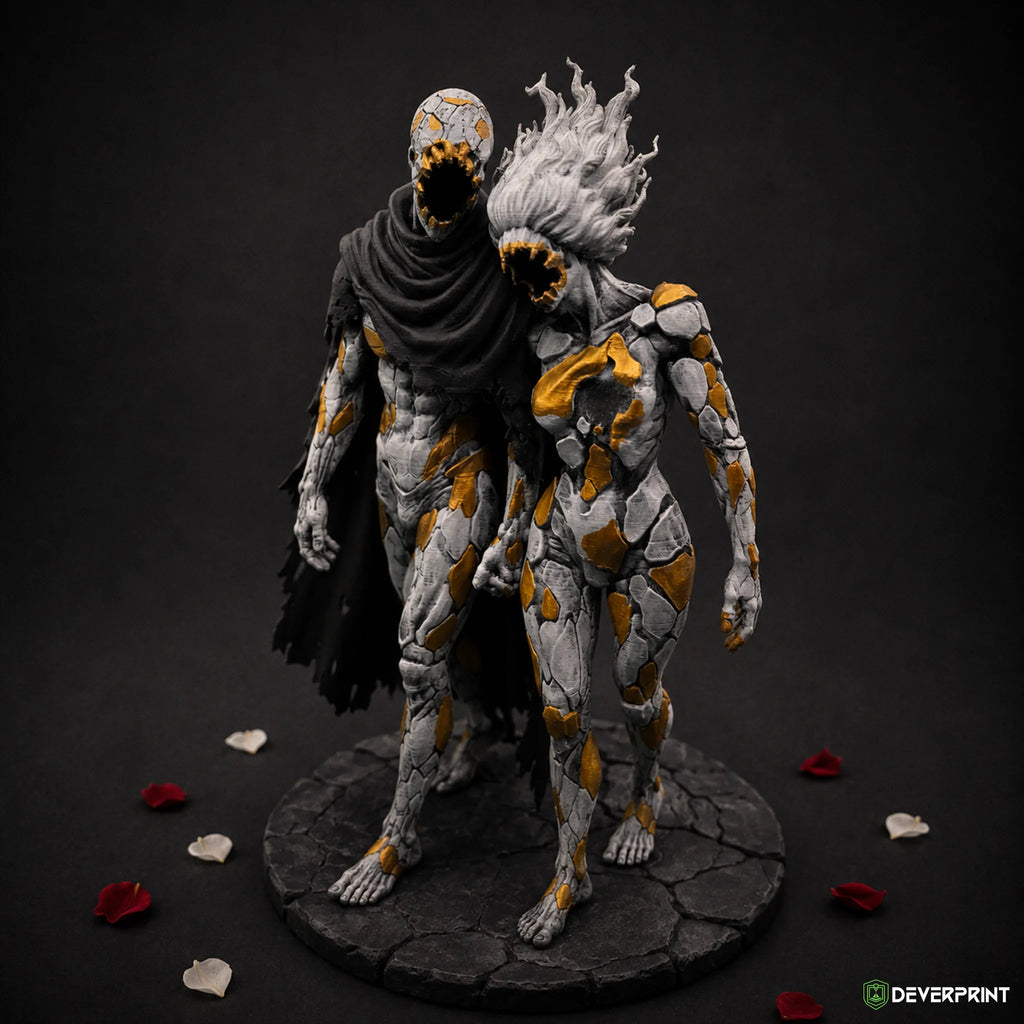 Figurine Le Conservateur & La Peintresse – Clair Obscur: Expedition 33 | 23 cm | Statue peinte avec socle