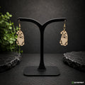 Boucles d’oreilles Gnome en bois – Crochets dorés ou argentés