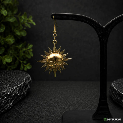 Boucles d’oreilles Esquie en résine peinte – Doré ou Argenté