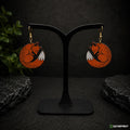 Boucles d’oreilles Renard endormi en bois peint – Doré ou Argenté – 3,5 cm